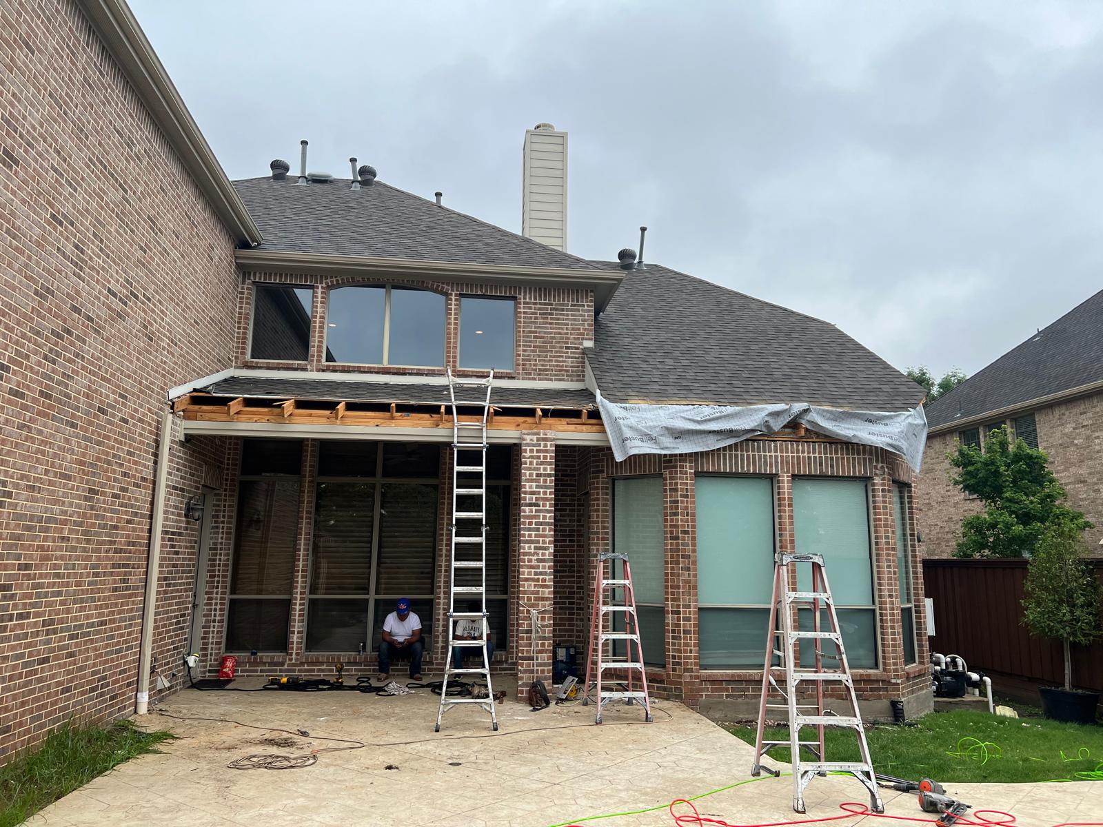 Finished backyard patio cover 18